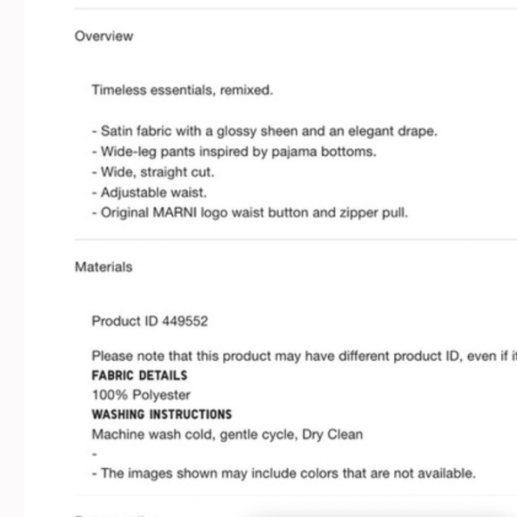 Marni X Uniqlo Drape Relaxed Wide Straight Pants Black Blue S - Picture 2 of 12